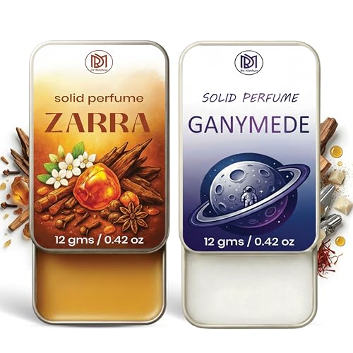 Image of Dr.Mashur Solid Perfume |zarra&Gandmede Alcohol Free Wax Perfume Balm, Long Lasting | Pocket Tin 12g, Pack Of 2| Non Greasy Smooth Glide, Travel Friendly Men And Women