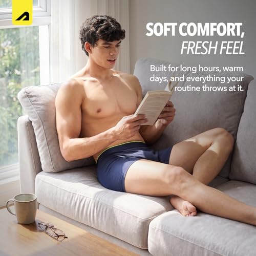 Image of Boldfit Trunk Underwear for Men, Cotton Stretch Innerwear, Ultra-Soft Lightweight Boxer Briefs, No-Ride-Up Fit, Open Fly, Moisture-Wicking, Anti-Bacterial, Plush No-Mark Waistband
