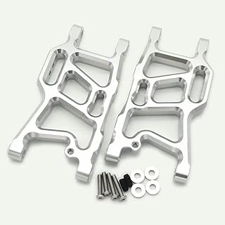 for Arrma 1/10 Seton AR330372 Aluminum Rear Lower Suspension Arms Silver