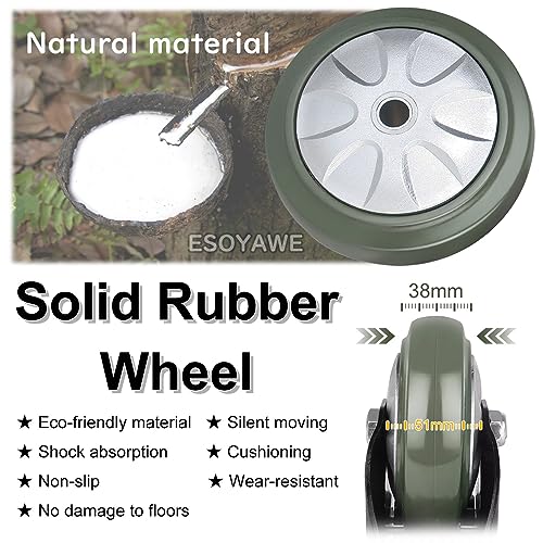 カート用高耐久交換用キャスター、家具、ワークベンチ4個セット、3インチ、4インチ、5インチ、6インチ、移動サイレントスイベルプレート