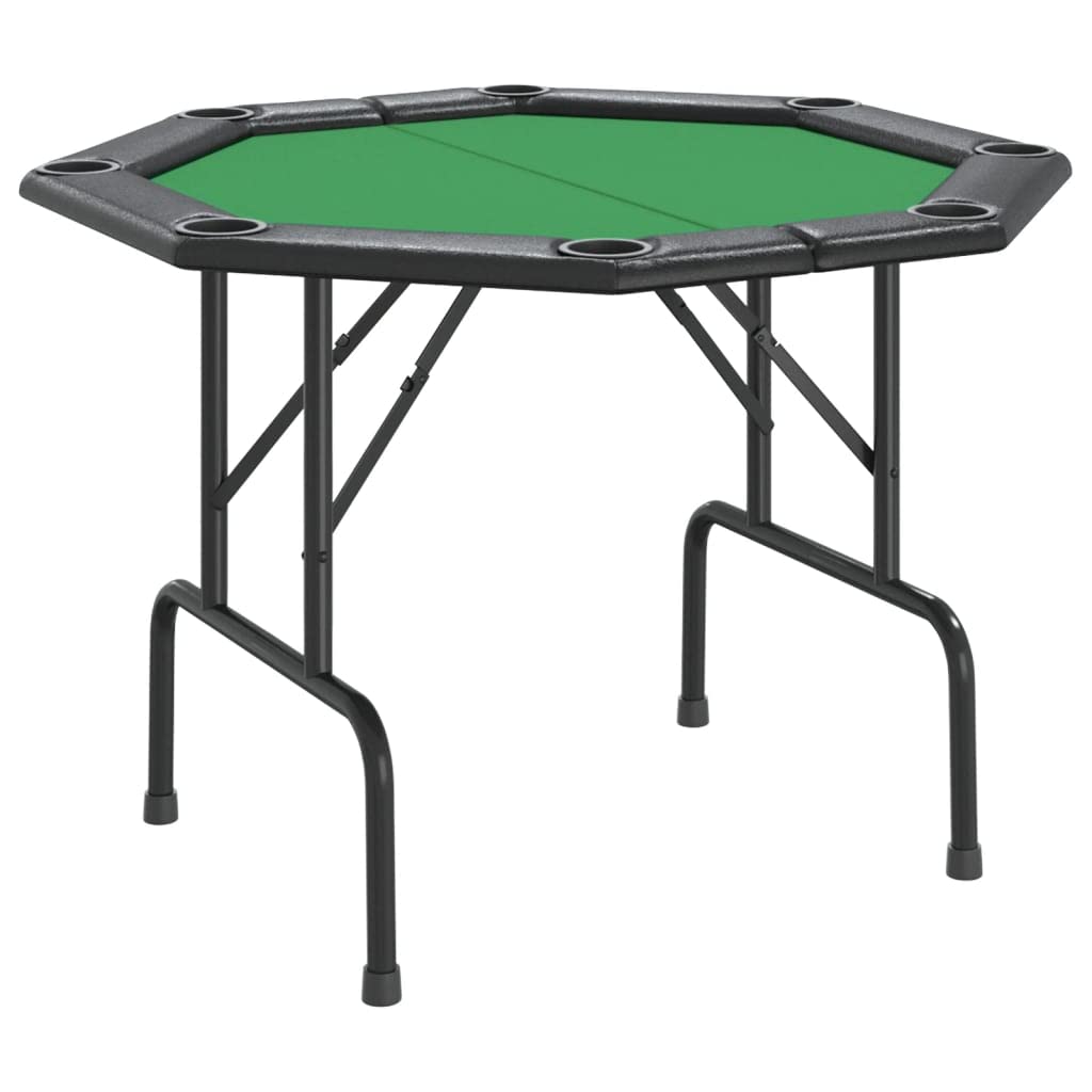 TALCUS Mobili Con Tavolo Pieghevole Poker 8 Giocatori Verde 108x108x75 cm