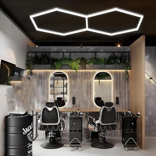 Éclairage de garage hexagonal LED 6500K réglable pour atelier auto