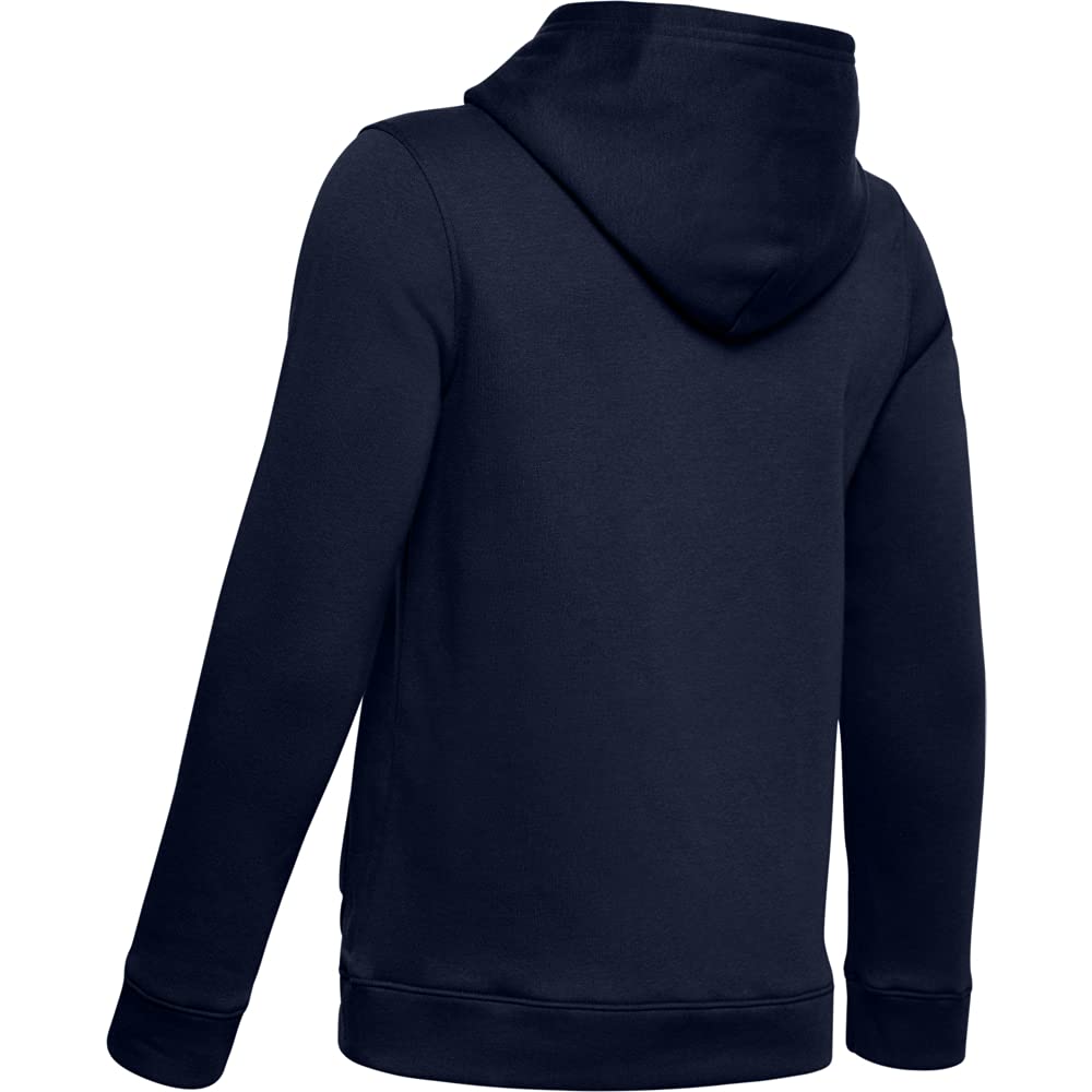 Under Armour Chłopięca bluza polarowa z kapturem, Granatowy (Midnight Navy) / biały, X-Large / 18-20 Big Kids
