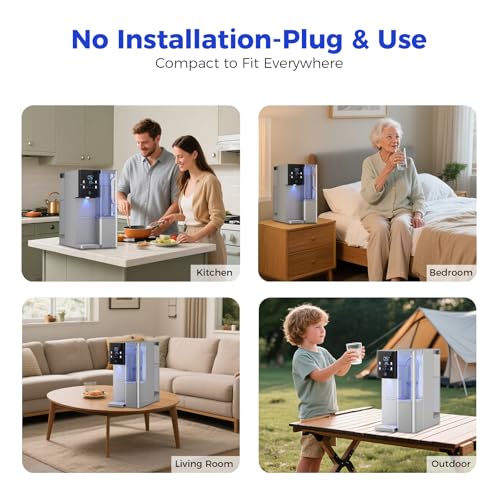 Image of CT910G Countertop Reverse Osmosis Water Filter System, 7-Stage RO Water Filtration System, 528 Gallons Water Dispenser, 3:1 Pure to Drain, NSF 372,42,58, Reduce TDS PFAS, No Installation
