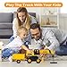 SASBSC Toy Trucks Big Crane Truck Toys for 3+ Year Old Boys with Sound and Light Friction Power Trucks Birthday Gifts for Kids Ages 3-8