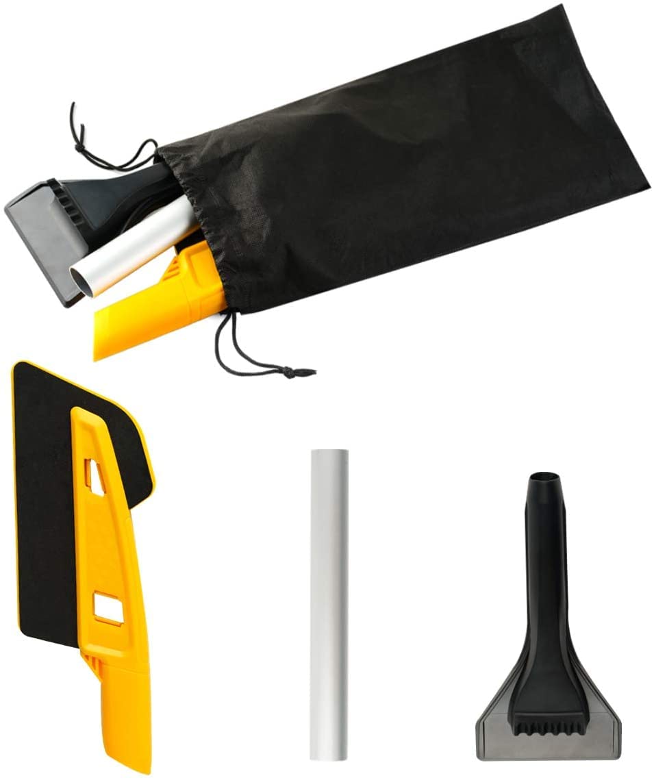2w1 Gąbka Snasshield Gąbka Snow Pędzel + Scrober, Szkło przedszkolne Scrate Frost Ice Remover narzędzie do samochodu ciężarówki, z torbą do przechowywania