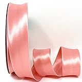 Rose Byetsa satiné Fold 30 mm Biais sur un rouleau de 25 m