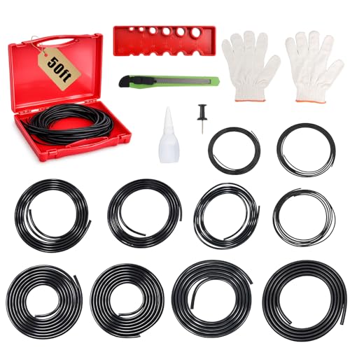 50ft Buna-N O Ring Splicing Kit, Universal O Ring Repair Kit, Red