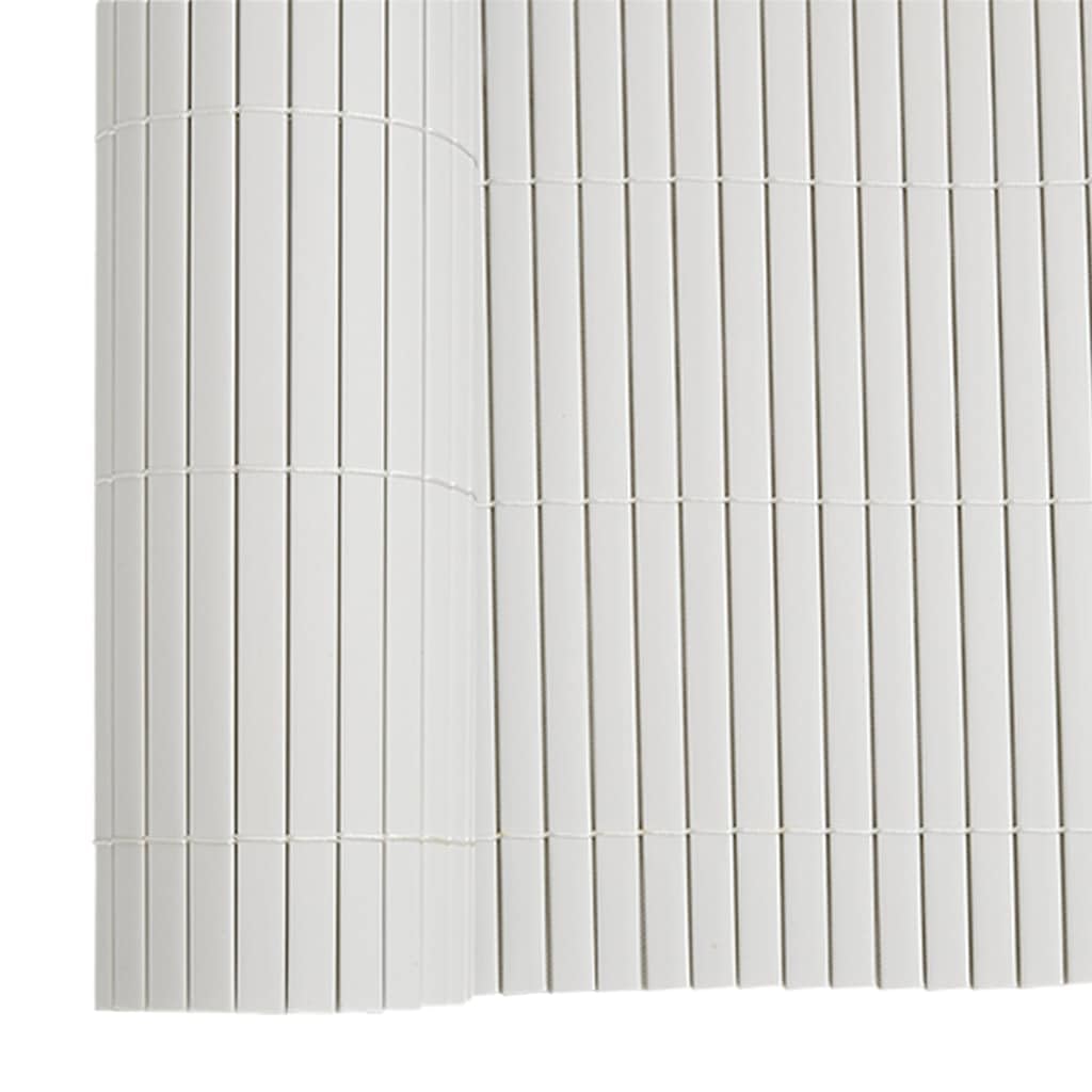vidaXL Gartenzaun Doppelseitig Weiß 1,8x3 m PVC, Sichtschutzmatte, Sichtschutz, Zaun, Sichtschutzzaun, Windschutz, Windschutzmatte, Sonnenschutzmatte