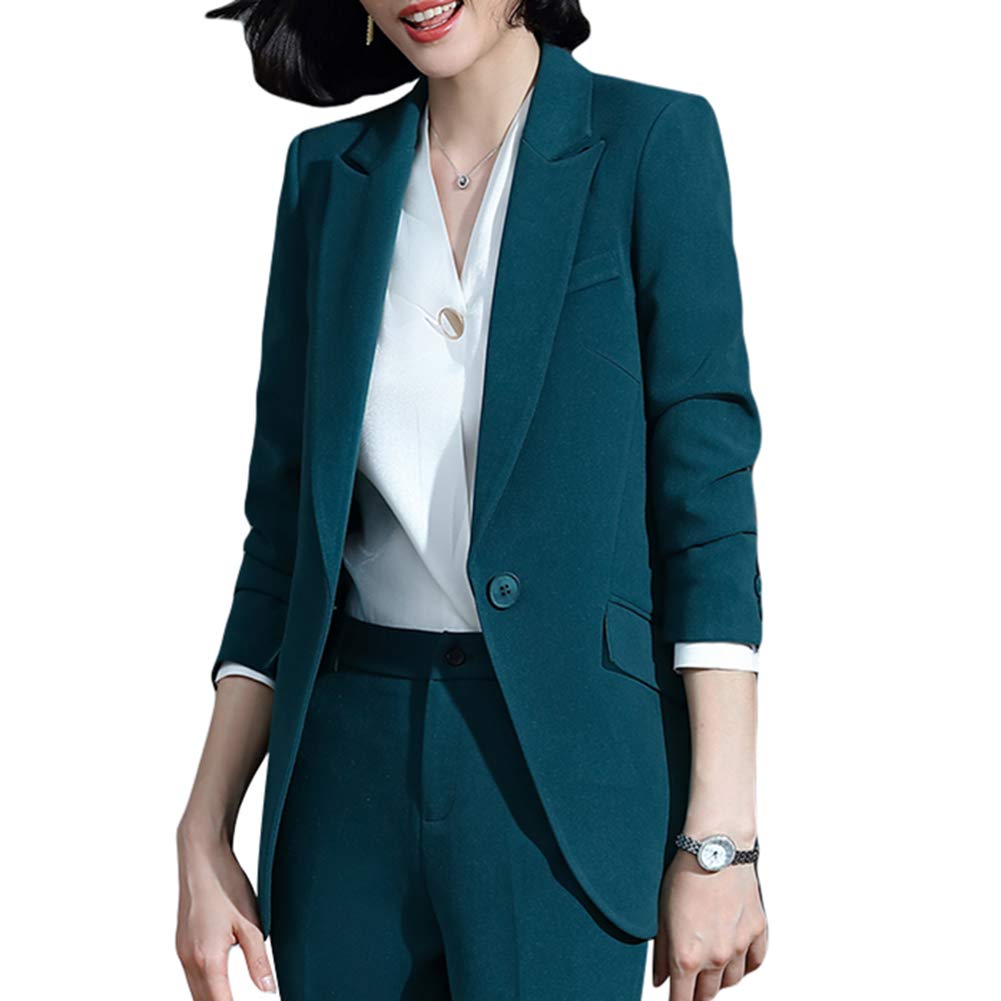 YFFUSHI Hosenanzug Damen Business Slim Fit Anzug Set Langarm Elegant Blazer Mit Outfit für Office