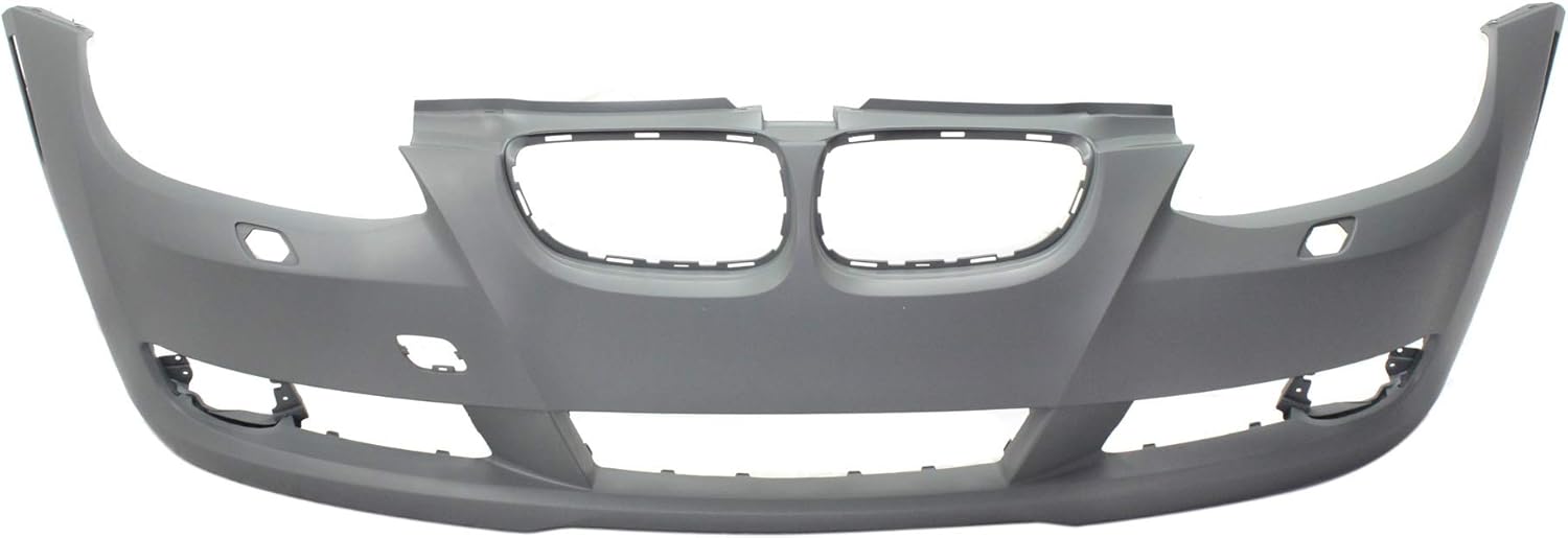 Evan Fischer Front Bumper Cover Compatible with 2007-2010 BMW 328i, 335i, 2007-2008 328xi, 2008 335xi, Primed Coupe Convertible With Fog Light Holes