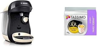 Bosch Electroménager Tassimo Happy TAS1007 Machine à boissons chaudes, 1400 W, 0.7 litre, Crème + Tassimo L'OR Petit Déjeuner Classic 120 boissons (Pack de 5x24 Tdisc)