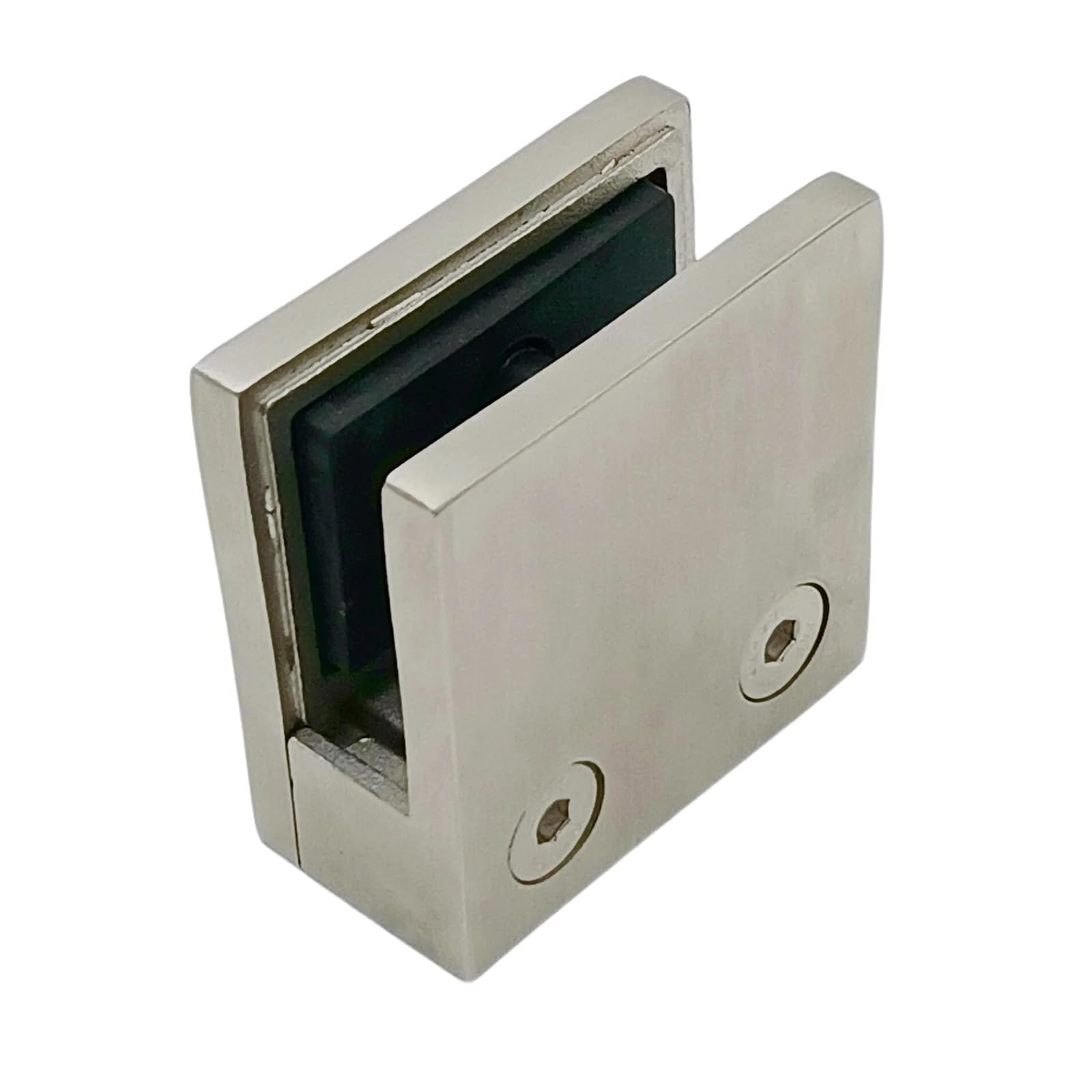 Morsetti per vetro, 4 pezzi, in acciaio inossidabile 316, staffe per vetro, 8-12 mm, resistenti morsetti quadrati per vetro per scale doccia, balaustre, balcone (8 mm, 10 mm, 12 mm)