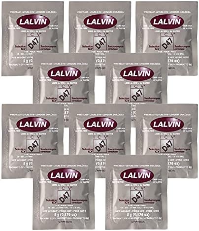 Lalvin ICV-D47 Wine Yeast, 5g - 10-Pack