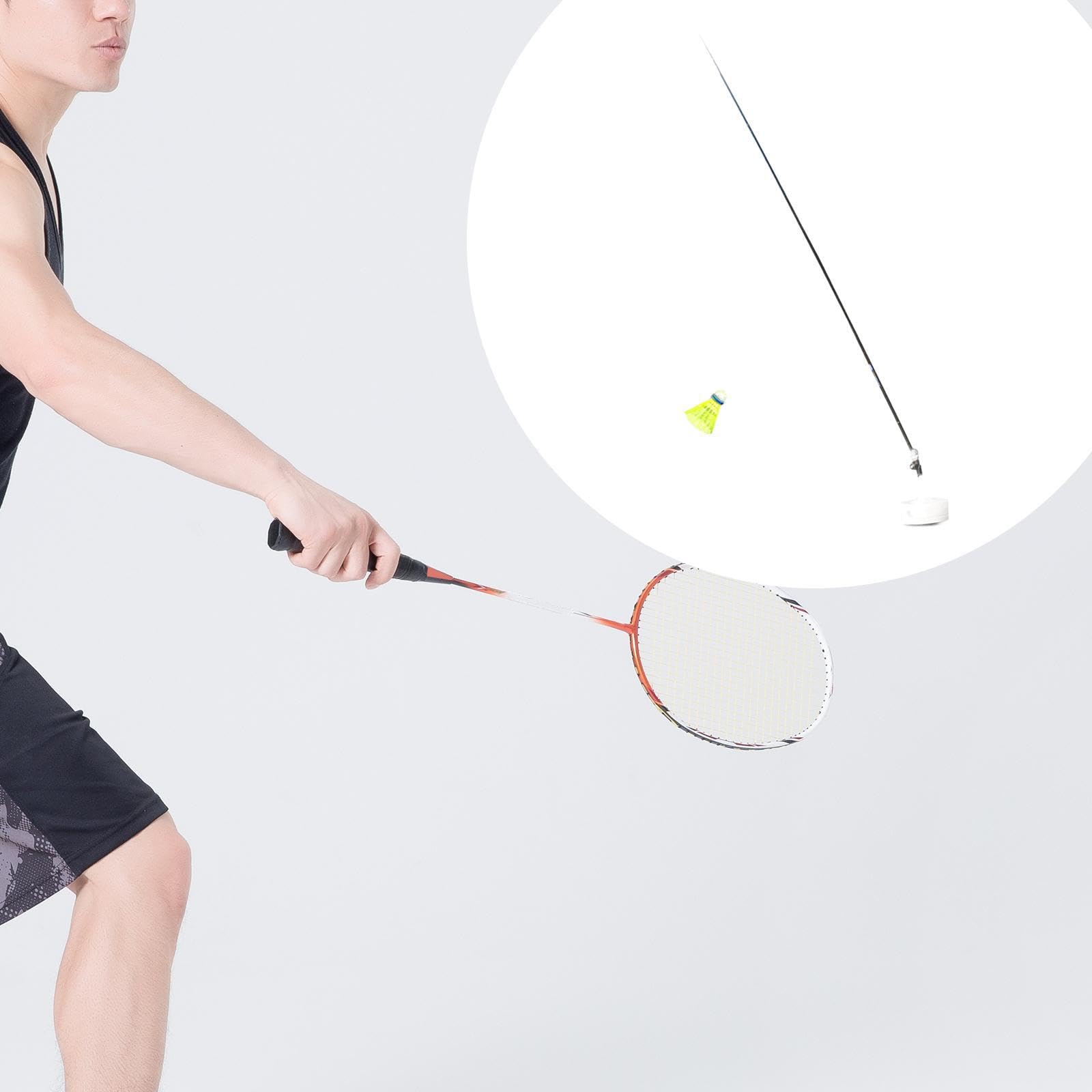 Máquina de práctica de Rebote para un Jugador Dispositivo portátil de Entrenamiento de bádminton Especialmente diseñado para Habilidades Individuales Entrenador de