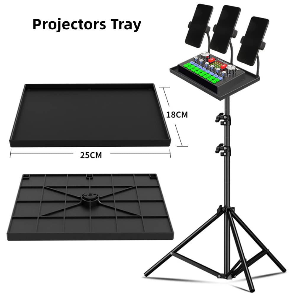 PETSTIBLE Plateau Support Pour Projecteur Trépied - Adaptateur Vis 6,35mm Et 1/4" - Noir
