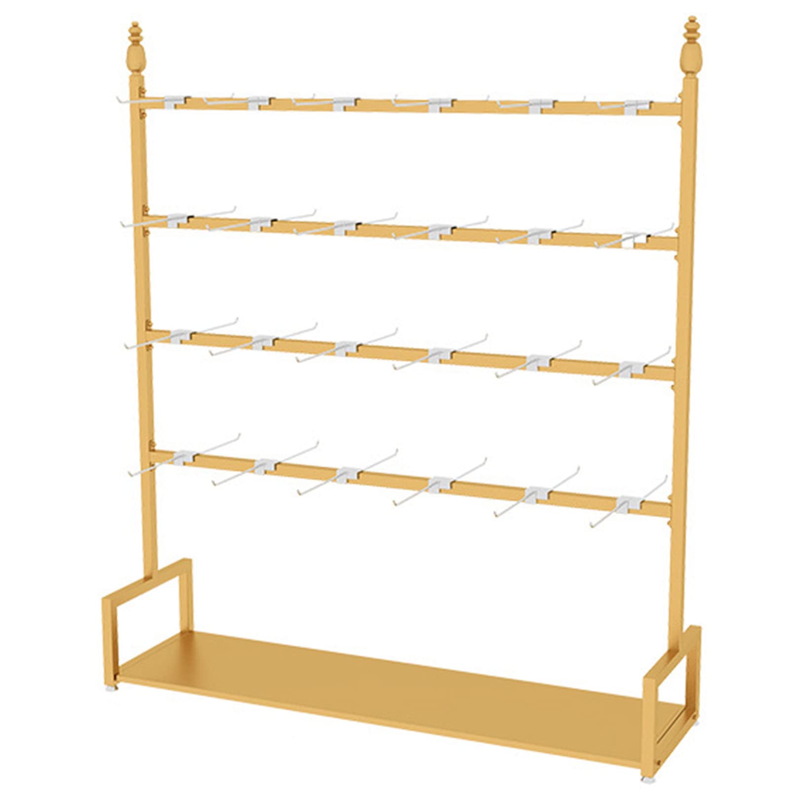 HADECOLL Clothes Rack, Double Sided Garment Display Stand, Floor Hanger With Hooks, Storage Organizer For Accessories, Bedroom Closet Organization