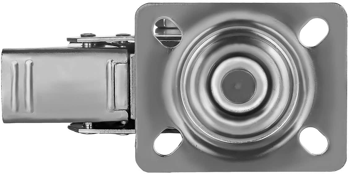 12 Pack 3" Swivel Caster Wheels with Double Brake Non Skid No Mark With Brake