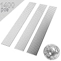 1400pcs OIIKI Self-Adhesive Mini Square Glass Mirrors Mosaic Tiles, 5x5mm Mirror Stickers, Decorative Craft DIY Accessory for Household Wall / Ceiling Decorations
