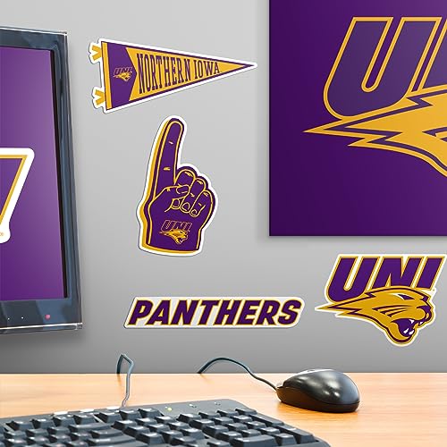 Image of University of Northern Iowa 8ct Vinyl Large Deluxe Stickers Variety Pack - Laptop, Water Bottle, Scrapbooking, Tablet, Skateboard, Indoor /Outdoor - Set of 8