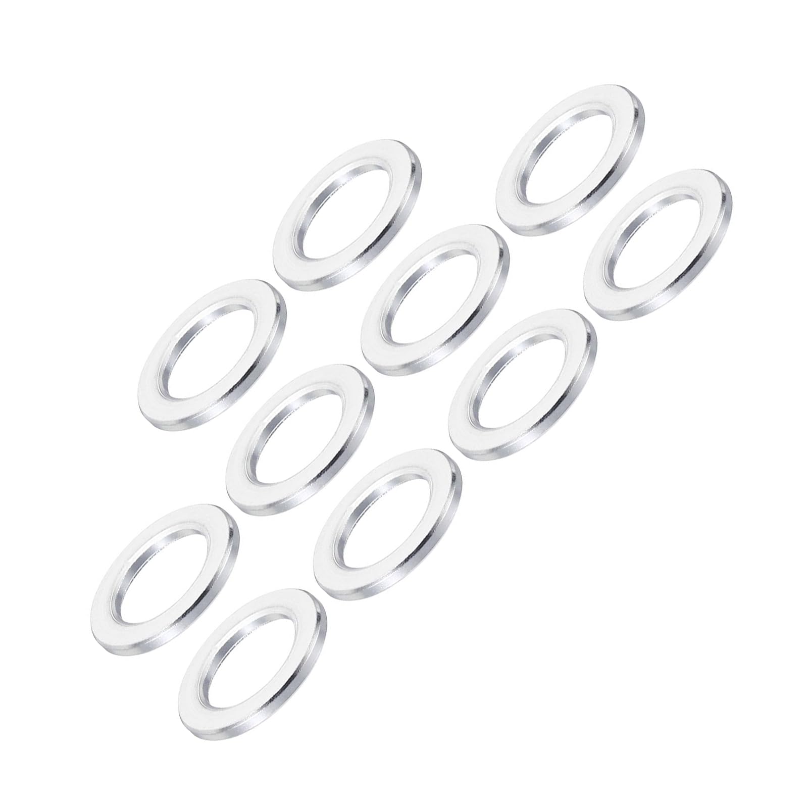 Unifizz M10 Aluminium Spacers, 10Pcs Round Metal Spacer Tubes 10.2mm ID x 16mm OD x 1.5mm Length Unthreaded Aluminium Standoff for M10 Screw Bolt Assemblies — image 1