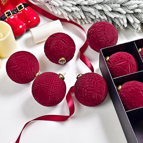 Boules de Noël 9.9 cm : pack de 9 pièces incassables pour sapin festif - 8