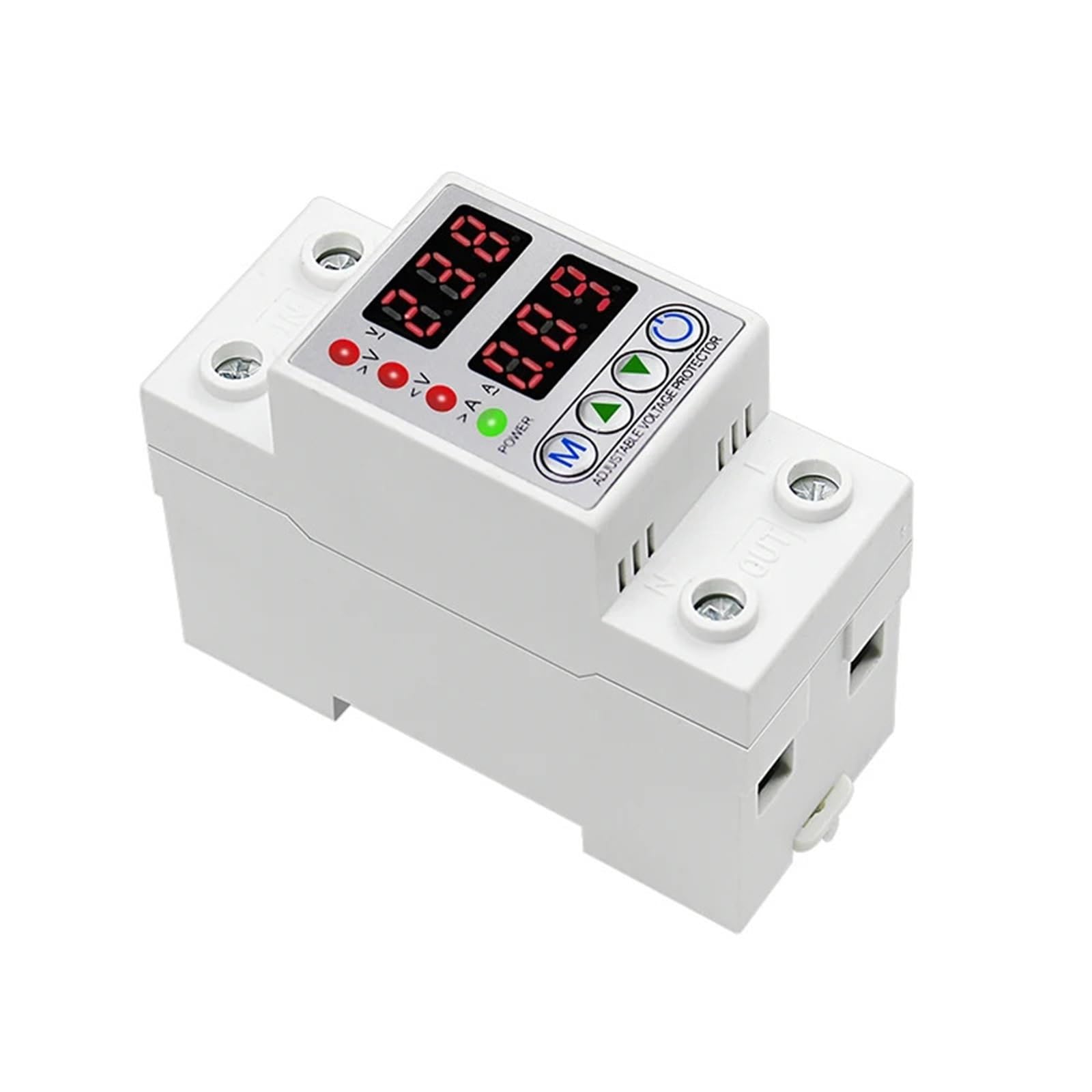 40A 63A 230V Adjustable Over Voltage Under Voltage Protector Relay Limit Over Current Protection Dual Digital Display(40A)