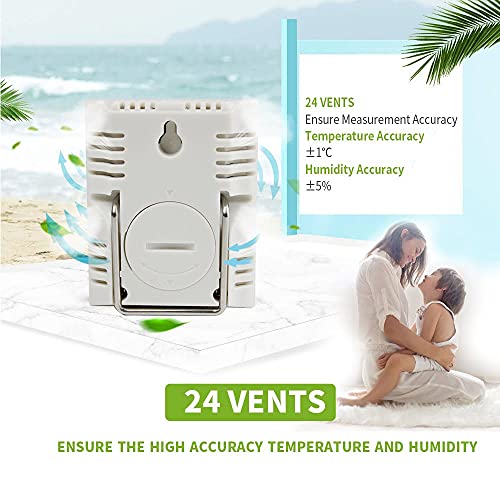 BALDR デジタル湿度計 &amp; 屋内温度計 - 湿度ゲージインジケーター 室温湿度モニター - ミニ湿度計 自宅、オフィス、