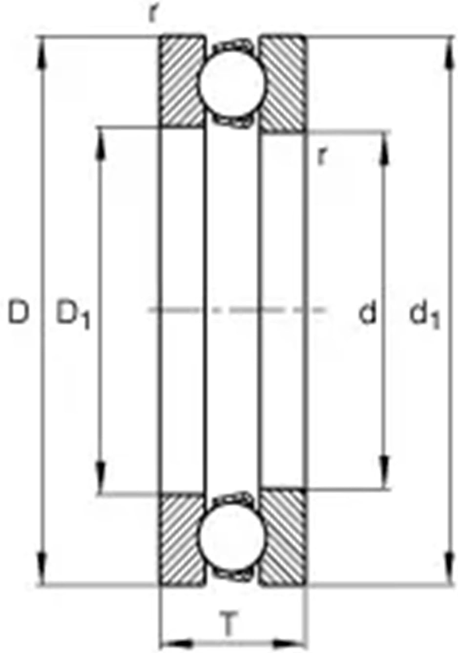 1pcs 51116 8116 80x105x19 Thrust Ball Bearings Axial deep Groove Ball Bearings Thrust Bearing