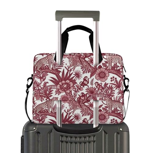 Maletín portátil para laptop 15.6' rojo estampado miniatura 4