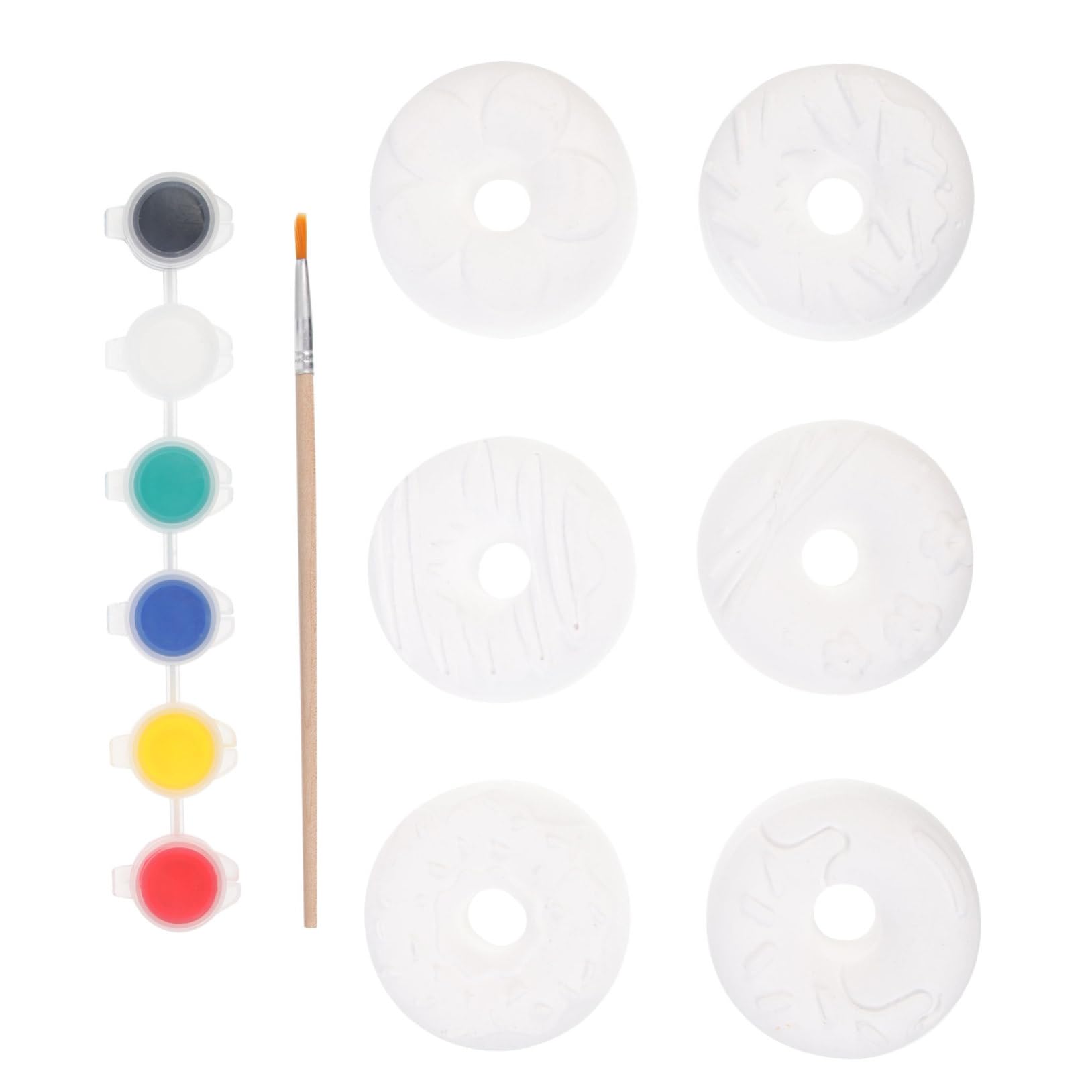 BESPORTBLE 1 Set Painting Statue Kit of Donut Plaster Art for DIY Graffiti Craft Fun Painting Activity for Creative Present for Young Artists