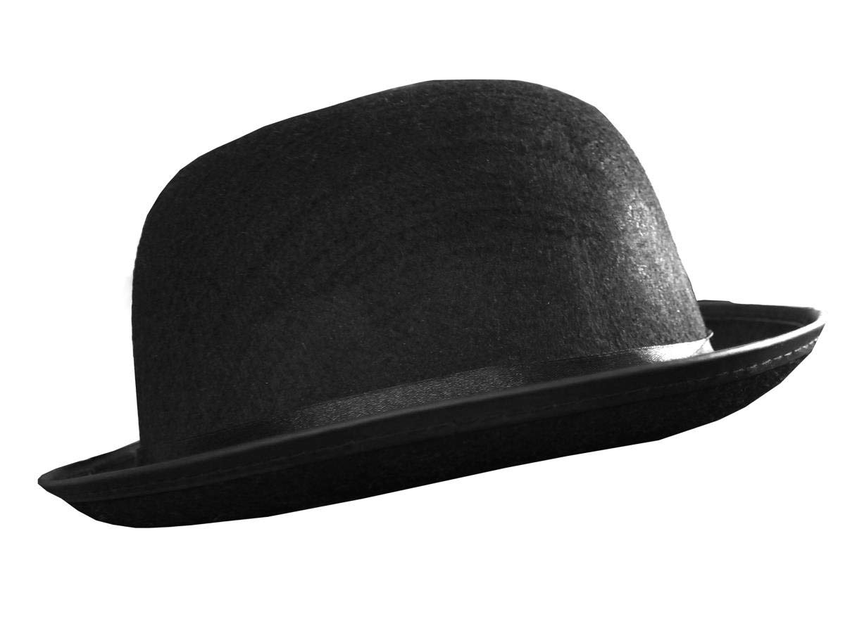 Small Bowler hat, Black felt 55cm-56cm Ladies or Childrens GENTS FANCY DRESS (Pack of 24) — image 1