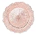 Plastic Reef Charger Plates Glossy Finish - Set of 6 - Thick and Reusable - Rose Gold