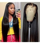 30 Inch 13x6 Bone Straight HD Lace Front Wigs Human Hair Pre Plucked With Baby Hair High 180% Den...
