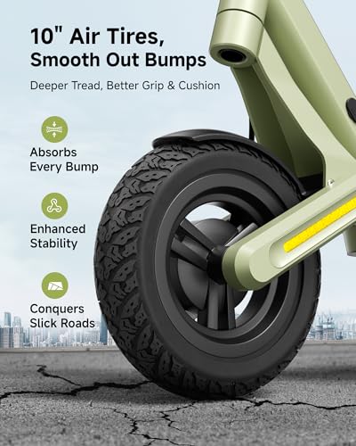 Image of ECOROAD Electric Scooter,25MPH-32MPH, 18-50 Miles Range, 330LBS Load, Off-Road Tires, RGB Lights & APP Control