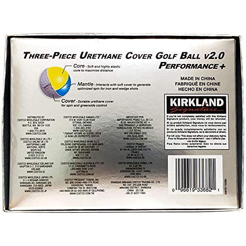 Kirkland-Signature-Pelota-de-Golf-de-Tres-Piezas-con-Cubierta-de-uretano-v20-1-docena-12-Unidades
