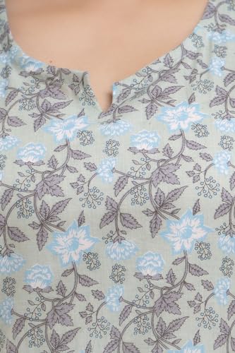 Image of Women's Cotton Printed Night Suit Set of Top & Shorts Sleeveless Women's Lounge Wear Set