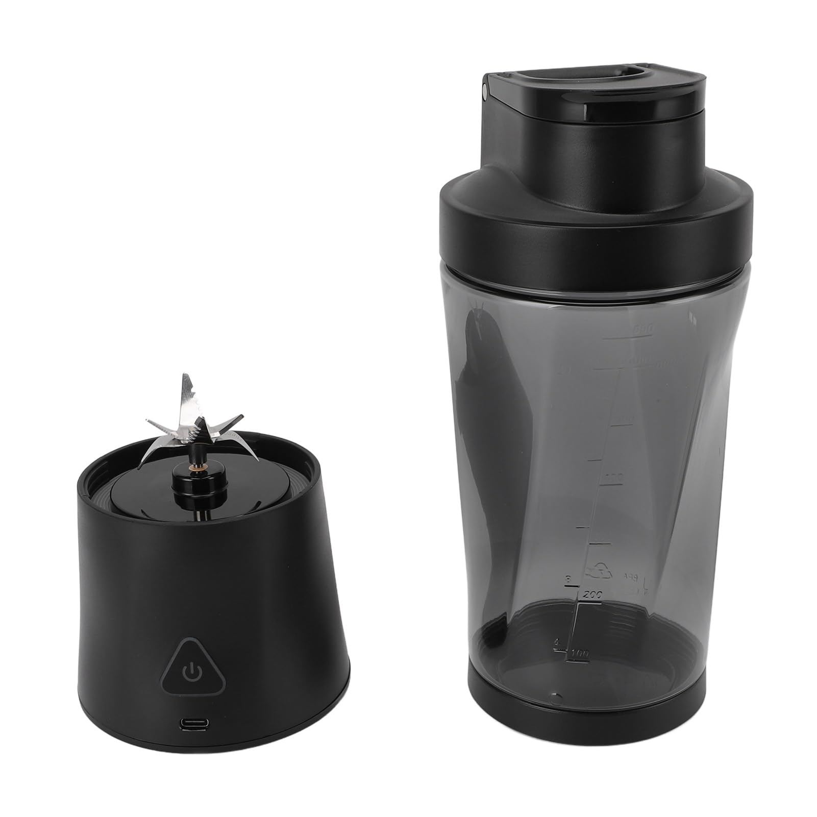 Duokon Tragbarer Mixer, USB Wiederaufladbar, 6000 MAh, 700 Ml, 20.000 U/min, Selbstreinigend, mit Magnetischem Sicherheitsschalter für Smoothies, Shakes, Saft