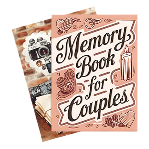 Libro de recuerdos | Álbum de recuerdos | Diario de relaciones para parejas con recuerdos de amor y recuerdos, amplio libro de recuerdos para aniversarios, citas, compromisos, viajes
