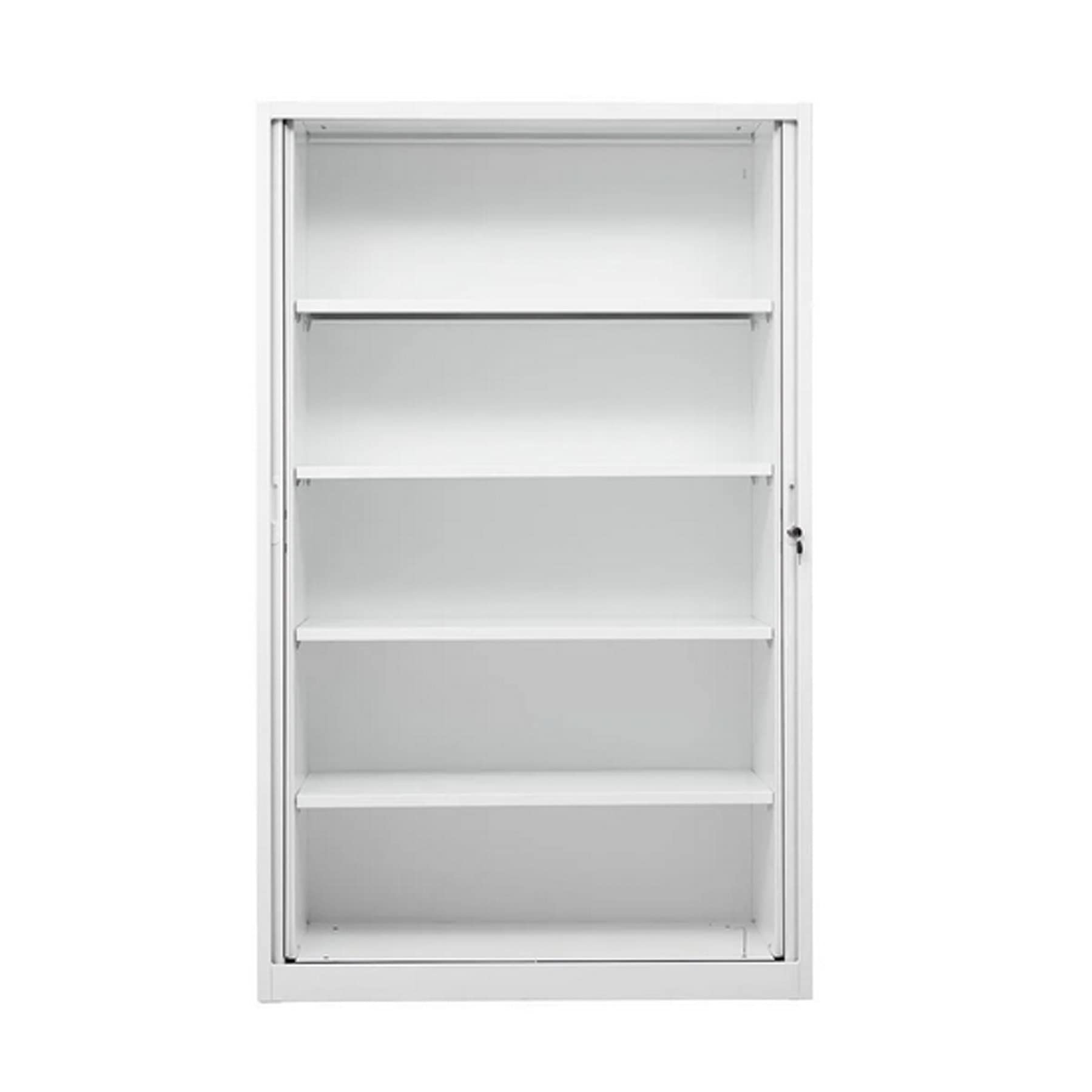 Schrank & Stuhl Rolladenschrank Aktenschrank Stahl 195x120x46cm Grau