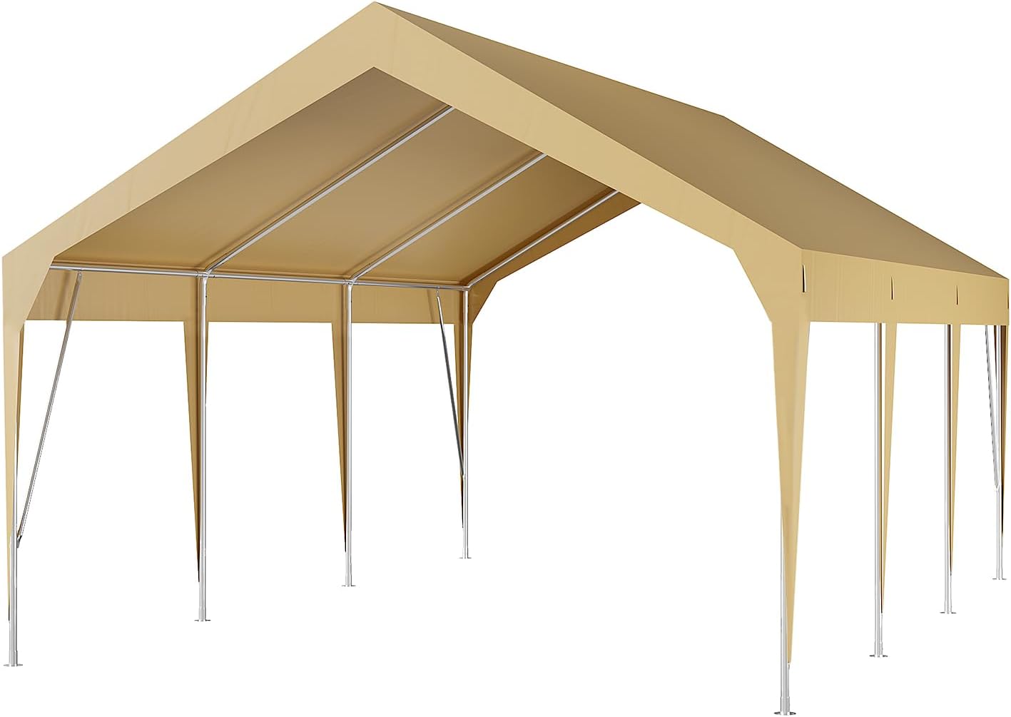 Heavy Duty Carport 12'x20' Portable Garage Car Canopy Waterproof Uv Protected Outdoor Storage Shed for Cars Boats, Dark Green