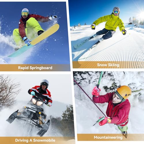 Image of Ski Gloves, Waterproof Snow Gloves Winter Gloves, Windproof Touchscreen Cold Weather Gloves for Men Women Kids