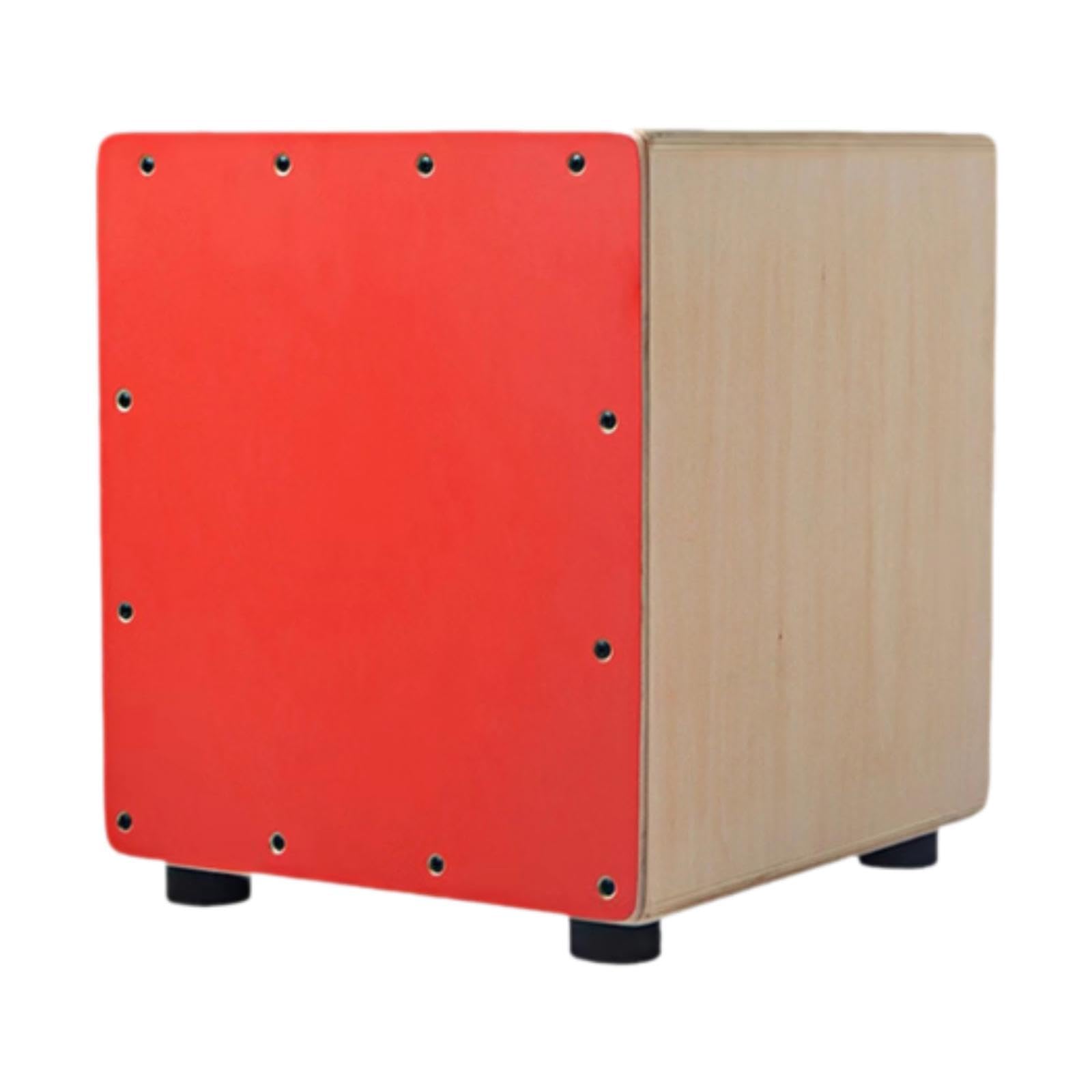 Perfeclan Tambor de Madera para Niños, Instrumento de Percusión, Juguete Educativo, Rojo
