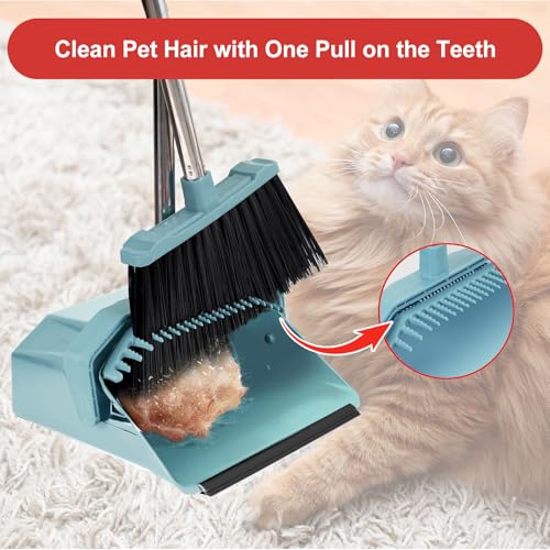 image for Tiumso Upgrade Broom and Dustpan Set, Broom with Dustpan Combo Set, La