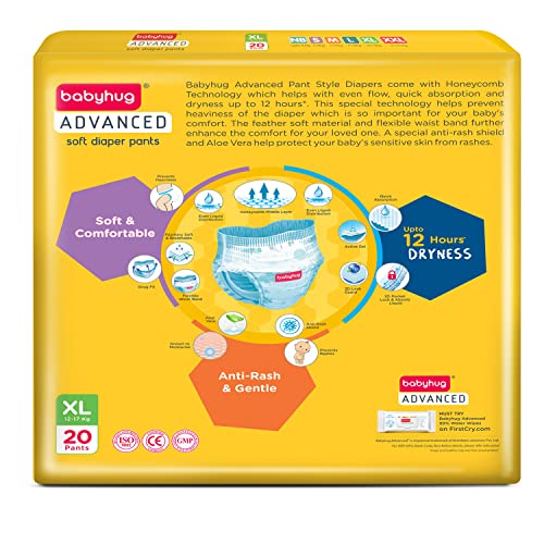 Image of Babyhug Advanced Diaper Pants XL 20Pcs (12-17kg)