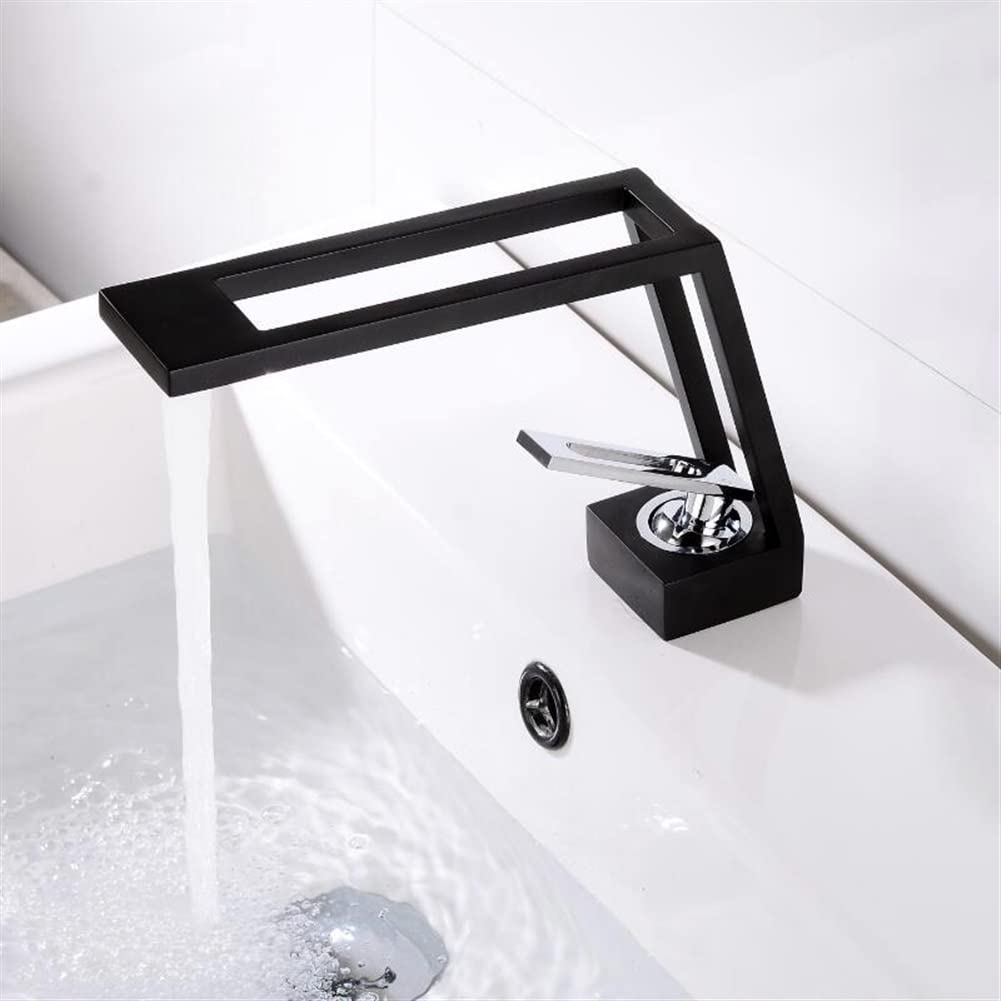 Robinet de lavabo or brossé mitigeur élégant pour salle de bain moderne