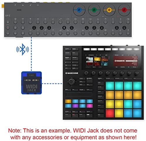 CME WIDI Jack + DIN-5 MIDI-Kabel Pack – Bluetooth MIDI-Schnittstelle mit 5-poligen DIN-MIDI-Kabeln im Lieferumfang enthalten – funktioniert mit allen DIN-5-MIDI-Geräten – Wireless MIDI