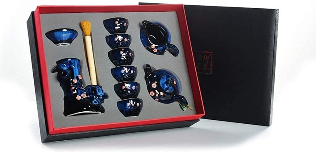 Set da tè Set da tè in Ceramica Kung Fu Teiera da Ufficio 6 Persone Set da Tazza da caffè Set Semplice per la casa Tazza da tè Servitori da caffè(