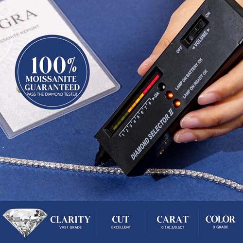 FANCIME Moissanite Tennis Bracelet 1.2ct-12ct Lab Created Moissanite Diamond Bracelets,925 Sterling Silver Adjustable Bolo Tennis Bracelets, 2/3/4/5mm D Color VVS1 Round Cut Moissanite Bracelet for Women4