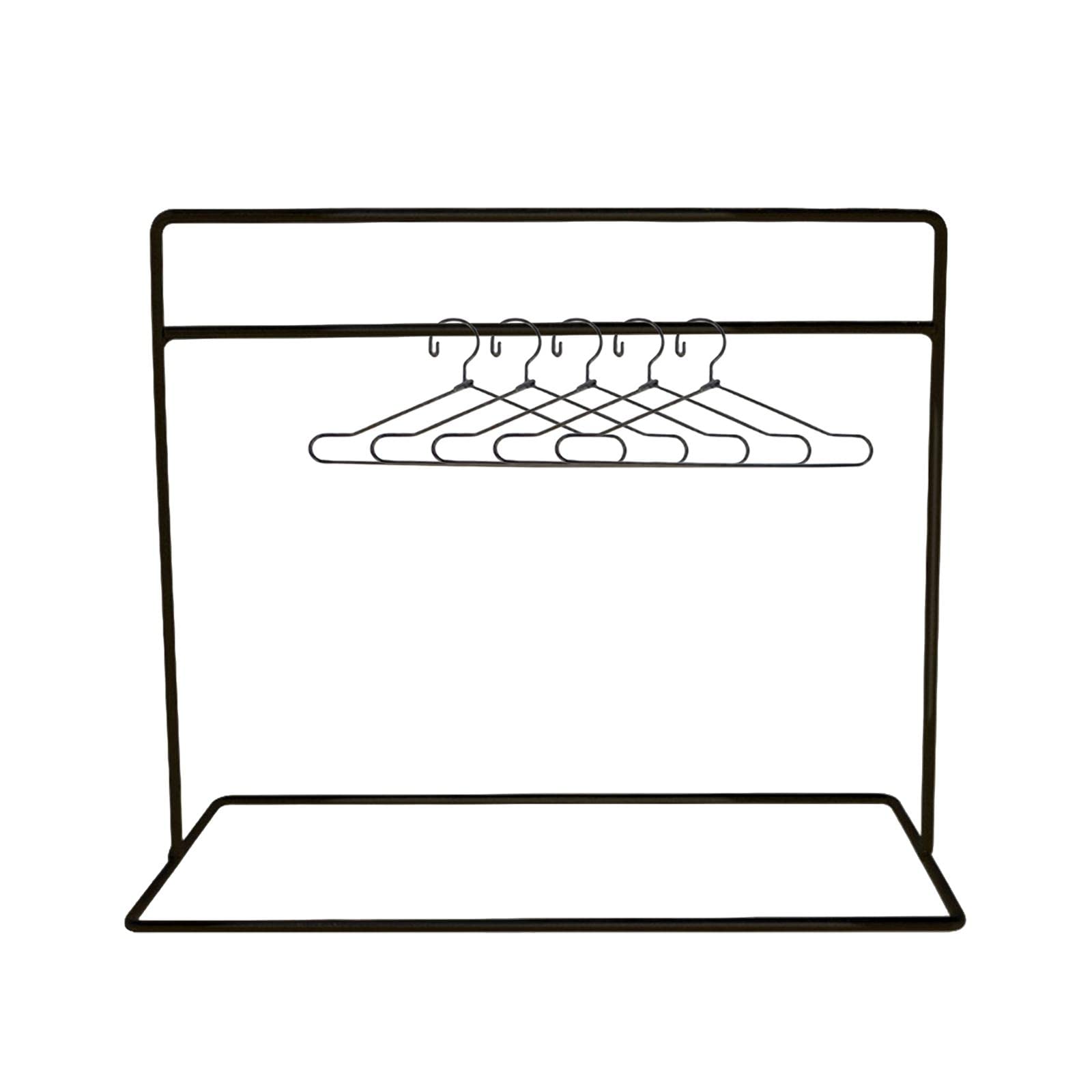 Amagogo Appendiabiti in Miniatura per Casa delle Bambole con 5 Grucce Accessori per La Decorazione della Casa delle Bambole Appendiabiti per Gioielli Appendia, Nero